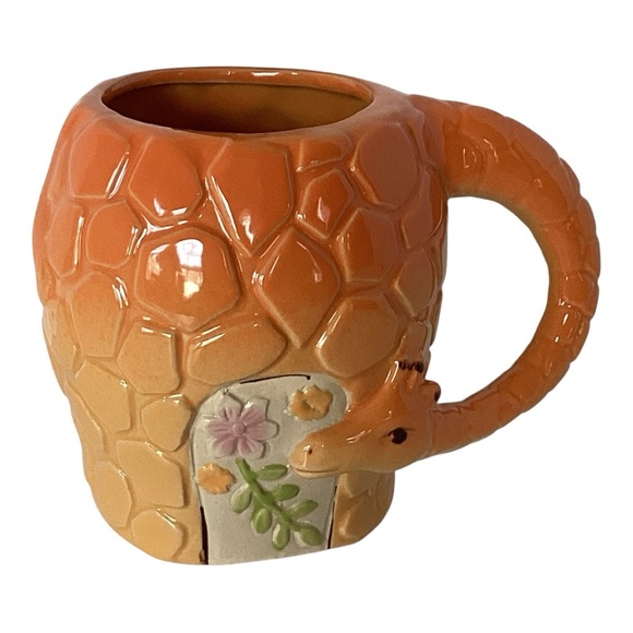 Boston Warehouse 3D Figural Novelty Giraffe Stoneware Coffee Mug Orange Yellow - Picture 8 of 12